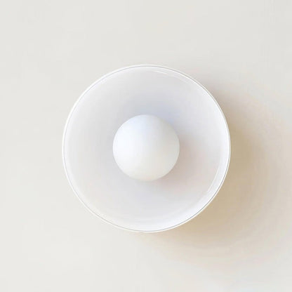 Sculptural LED Ceiling Light with Glass & Metal