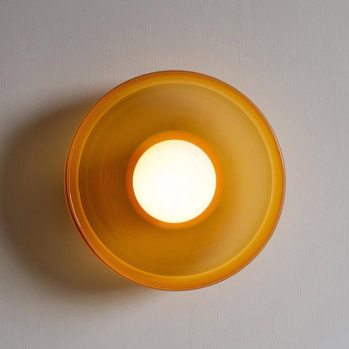 Sculptural LED Ceiling Light with Glass & Metal