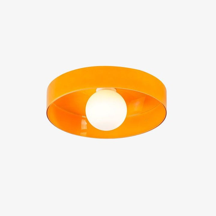 Sculptural LED Ceiling Light with Glass & Metal