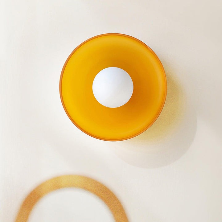 Sculptural LED Ceiling Light with Glass & Metal