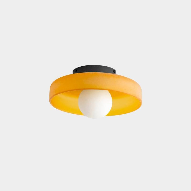 Sculptural LED Ceiling Light with Glass & Metal