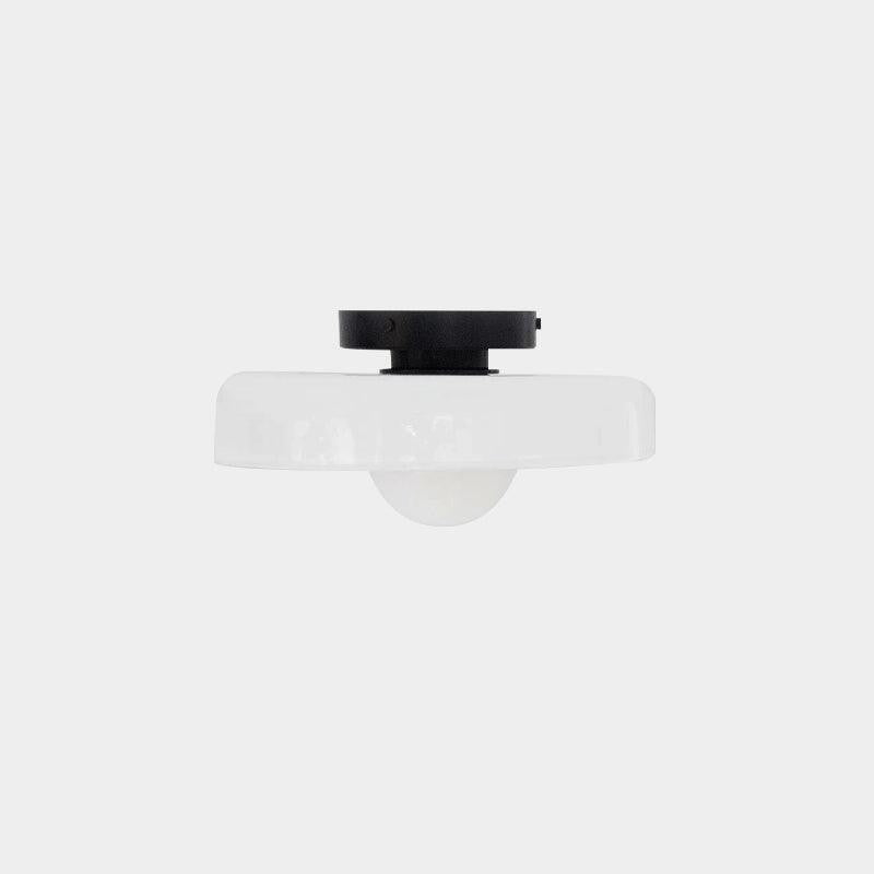 Sculptural LED Ceiling Light with Glass & Metal