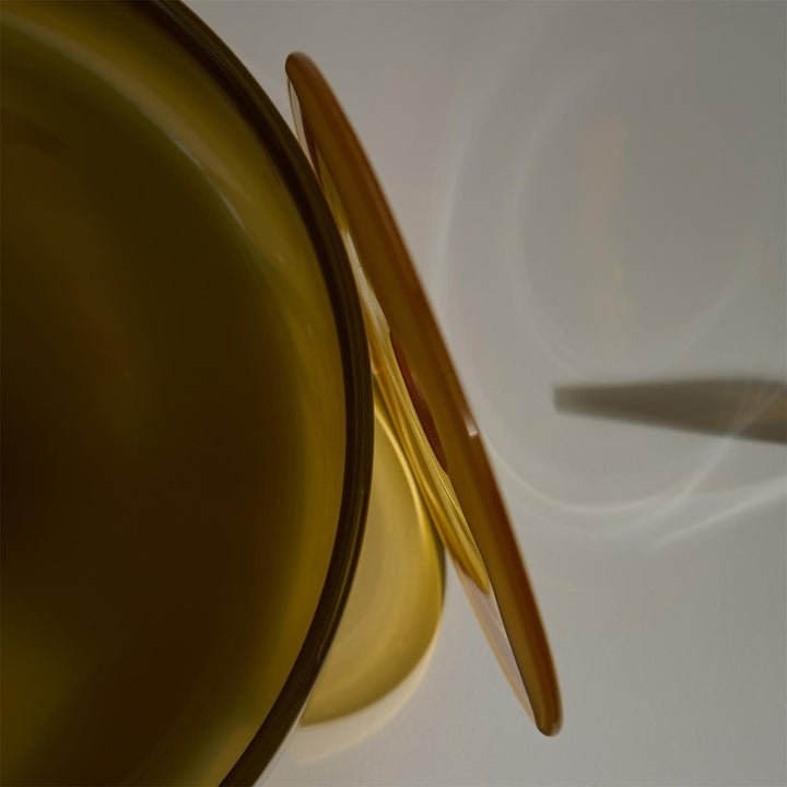 Sculptural LED Ceiling Light with Glass & Metal