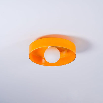 Sculptural LED Ceiling Light with Glass & Metal
