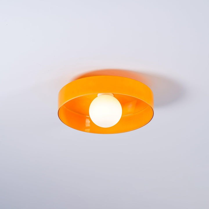 Sculptural LED Ceiling Light with Glass & Metal