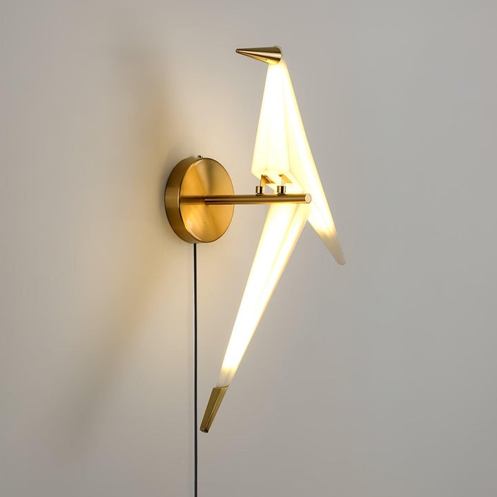 Serene Bird-Inspired Plug-In Wall Sconce