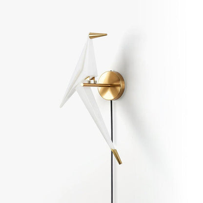 Serene Bird-Inspired Plug-In Wall Sconce
