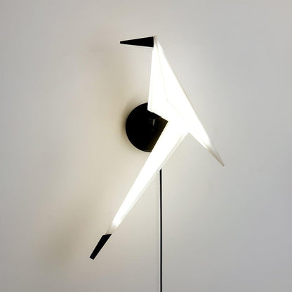 Serene Bird-Inspired Plug-In Wall Sconce