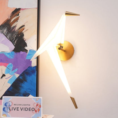 Serene Bird-Inspired Plug-In Wall Sconce