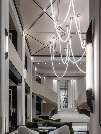 Serpentine LED Chandelier - 90-Light Modern Ceiling Fixture
