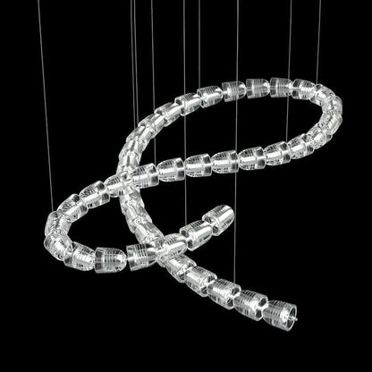 Serpentine LED Chandelier - 90-Light Modern Ceiling Fixture