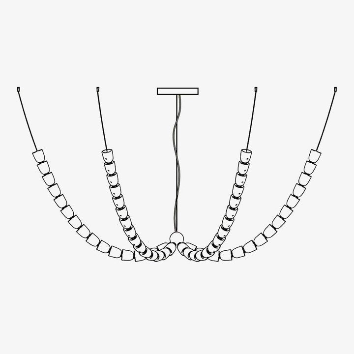 Serpentine LED Chandelier - 90-Light Modern Ceiling Fixture