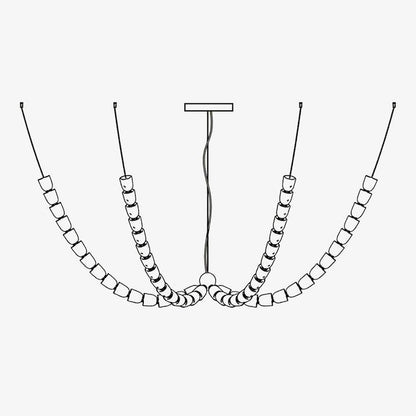 Serpentine LED Chandelier - 90-Light Modern Ceiling Fixture