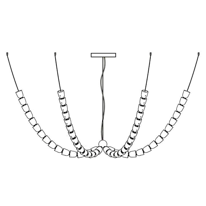 Serpentine LED Chandelier - 90-Light Modern Ceiling Fixture