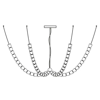 Serpentine LED Chandelier - 90-Light Modern Ceiling Fixture