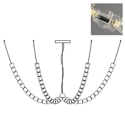 Serpentine LED Chandelier - 90-Light Modern Ceiling Fixture