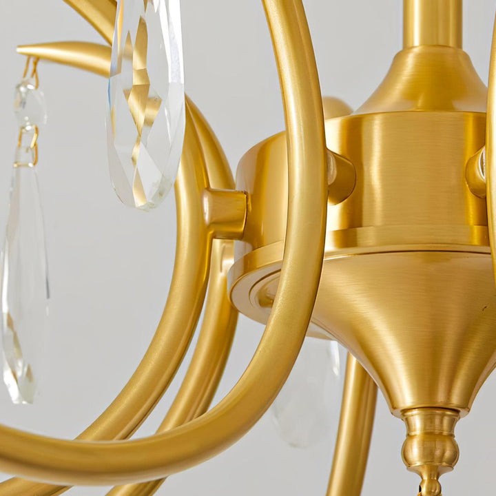 Shell-Inspired Brass Ceiling Light Fixture