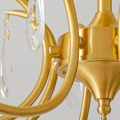 Shell-Inspired Brass Ceiling Light Fixture