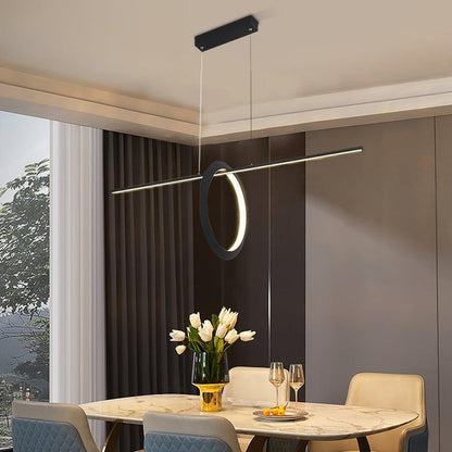 Sleek Adjustable Linear LED Pendant Light