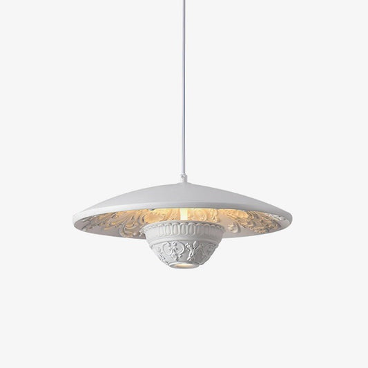 Sleek Flying Saucer Resin Pendant Light