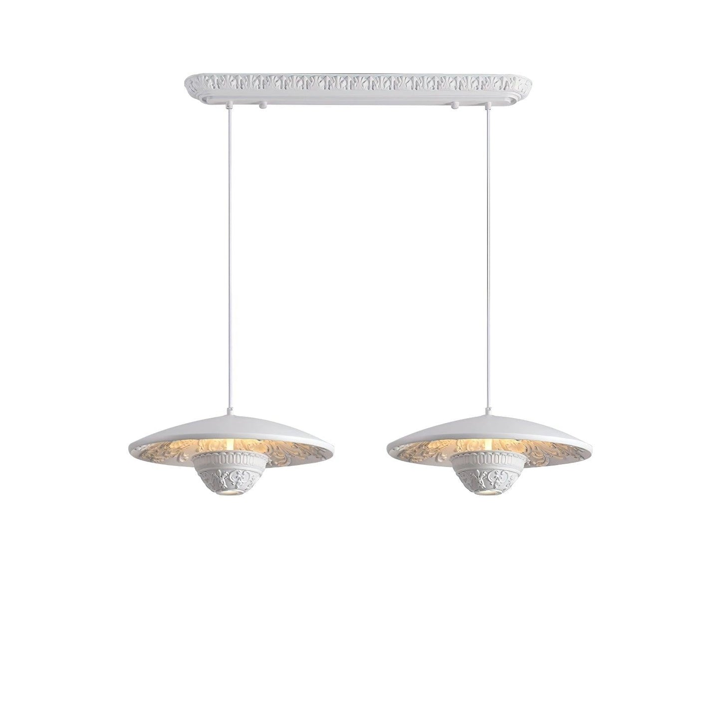 Sleek Flying Saucer Resin Pendant Light