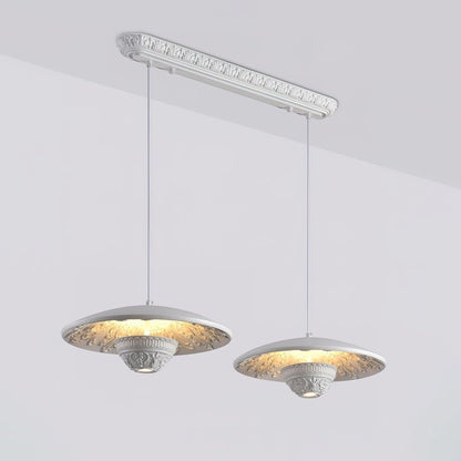 Sleek Flying Saucer Resin Pendant Light