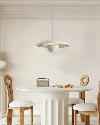 Sleek Flying Saucer Resin Pendant Light