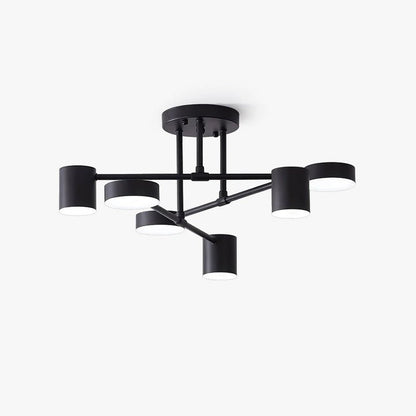 Sleek Gold Sputnik LED Flush Ceiling Light