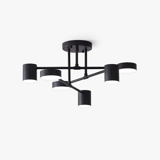 Sleek Gold Sputnik LED Flush Ceiling Light