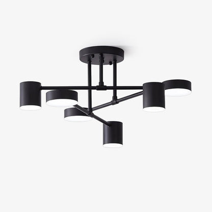 Sleek Gold Sputnik LED Flush Ceiling Light