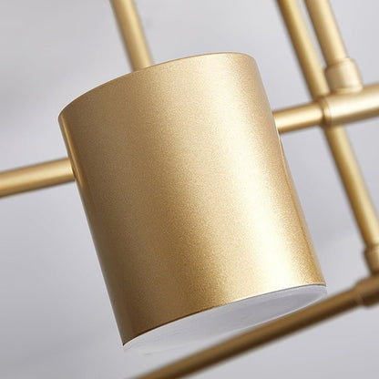Sleek Gold Sputnik LED Flush Ceiling Light