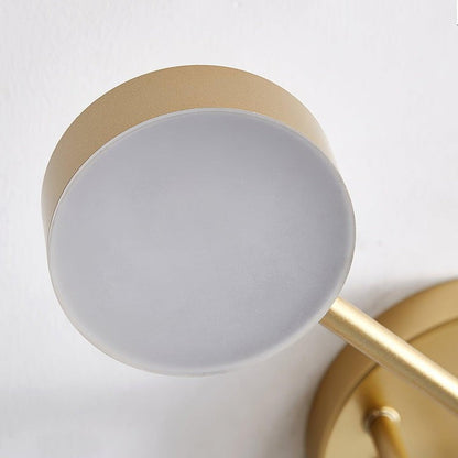 Sleek Gold Sputnik LED Flush Ceiling Light
