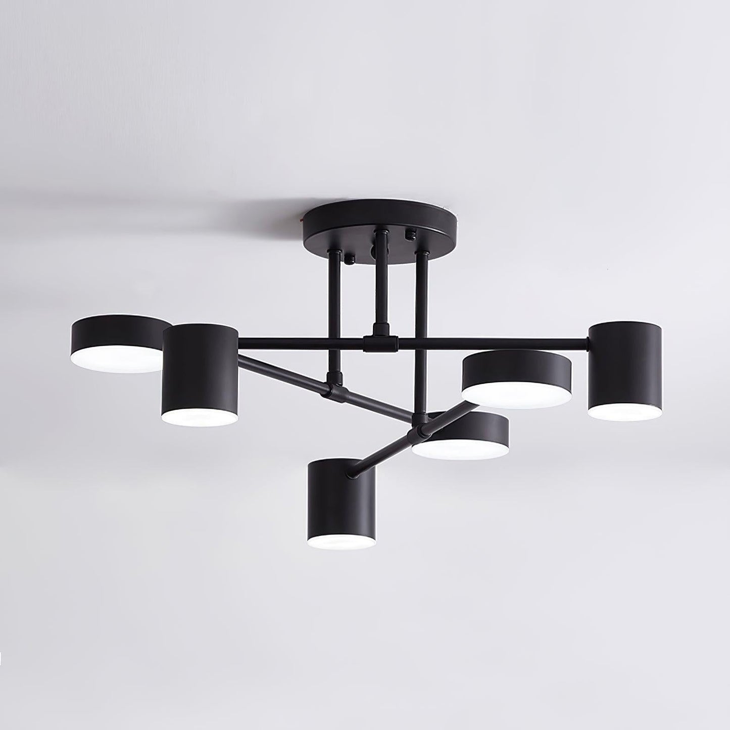 Sleek Gold Sputnik LED Flush Ceiling Light