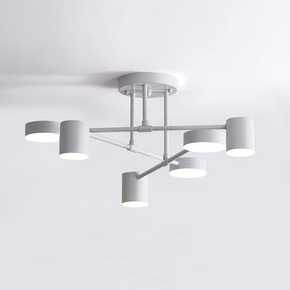 Sleek Gold Sputnik LED Flush Ceiling Light