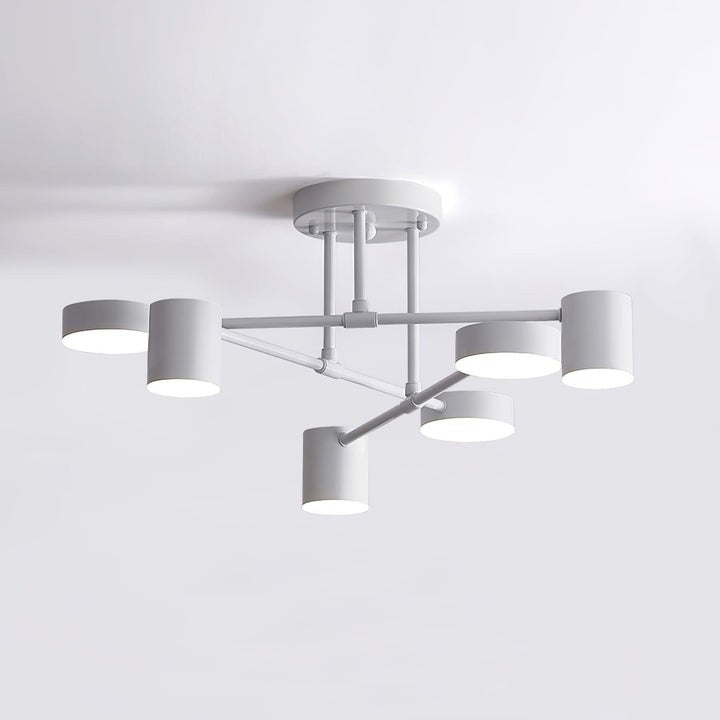 Sleek Gold Sputnik LED Flush Ceiling Light