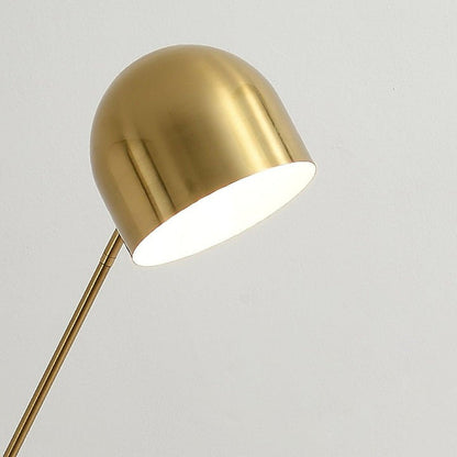 Sleek LED Floor Lamp with Leather Accents