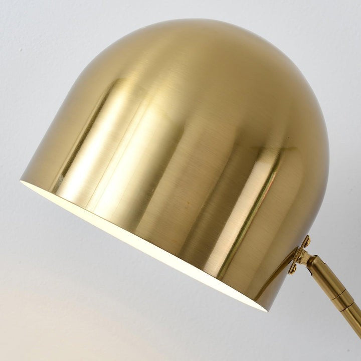 Sleek LED Floor Lamp with Leather Accents