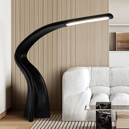 Slim Curved LED Floor Lamp for Task Lighting