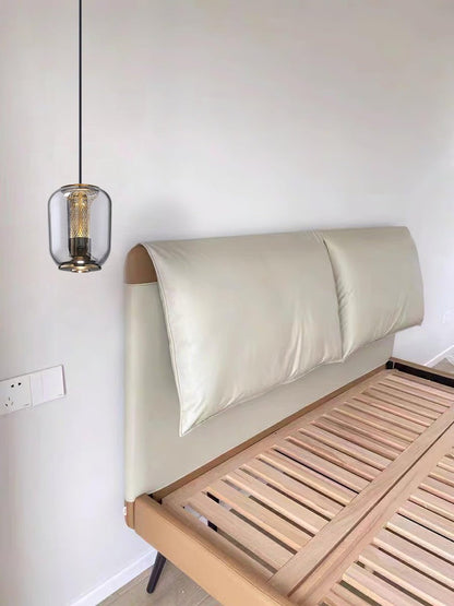 Smoke Gray LED Glass Pendant Light with Gold Accents