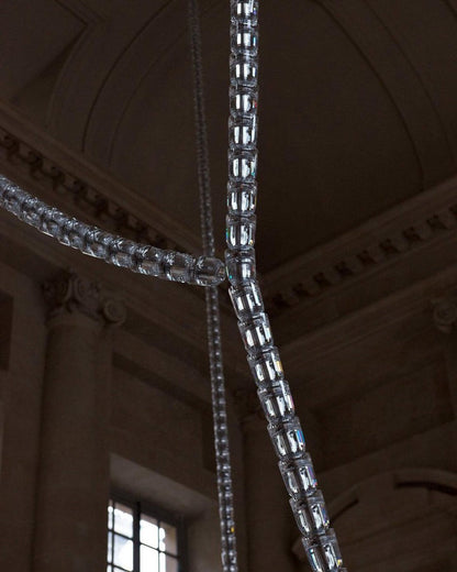 Snake-Inspired LED Chandelier – 81-Light Modern Fixture