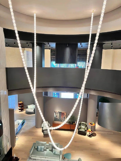 Snake-Inspired LED Chandelier – 81-Light Modern Fixture