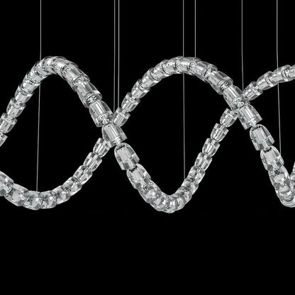 Snake-Inspired LED Chandelier – 81-Light Modern Fixture