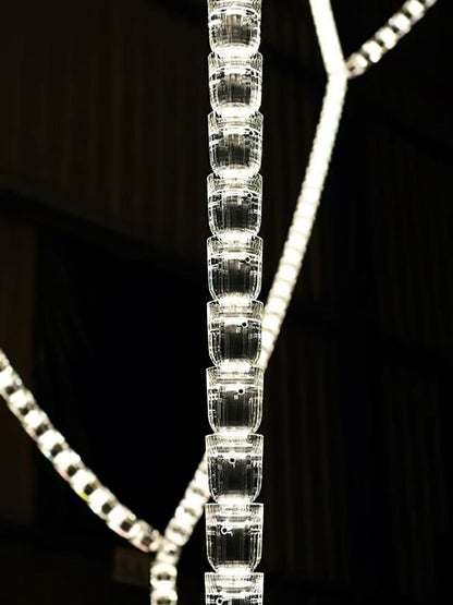 Snake-Inspired LED Chandelier – 81-Light Modern Fixture