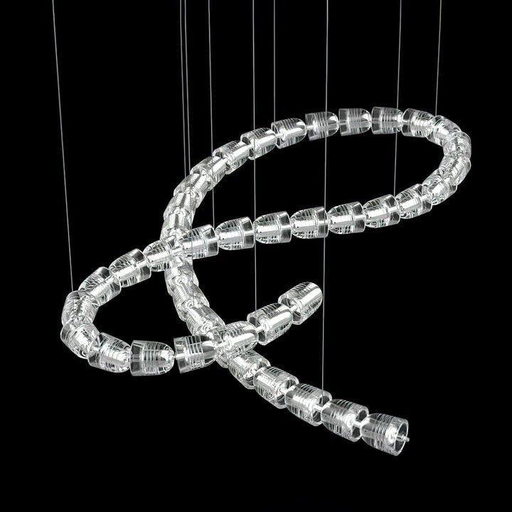 Snake-Inspired LED Chandelier – 81-Light Modern Fixture