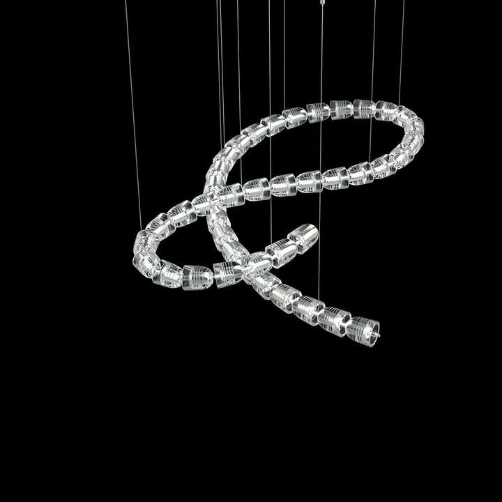 Snake-Inspired LED Chandelier – 81-Light Modern Fixture
