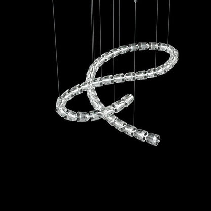 Snake-Inspired LED Chandelier – 81-Light Modern Fixture