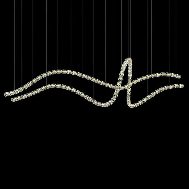 Snake-Inspired LED Chandelier – 81-Light Modern Fixture