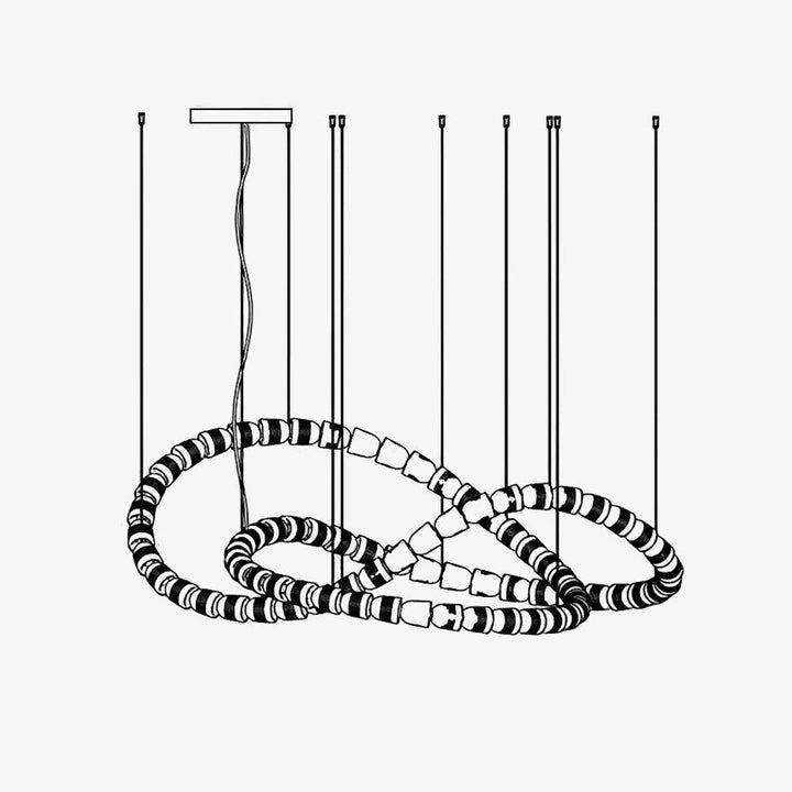 Snake-Inspired LED Chandelier – 81-Light Modern Fixture