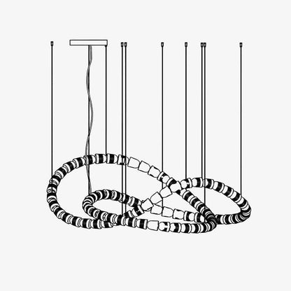 Snake-Inspired LED Chandelier – 81-Light Modern Fixture
