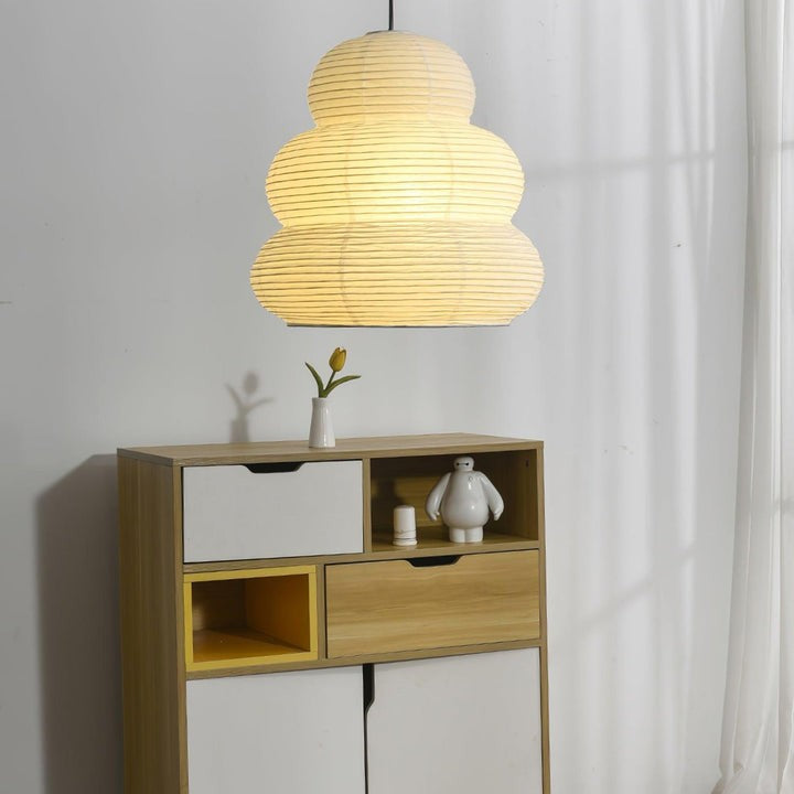 Soft Diffused 24" Rice Paper Pendant Light